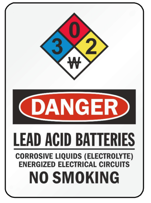 lead acid warning